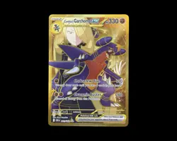 Pokemon TCG: Destined Rivals Cynthia’s Garchomp EX 241/182 SV10 Gold Hyper Rare - Image 1