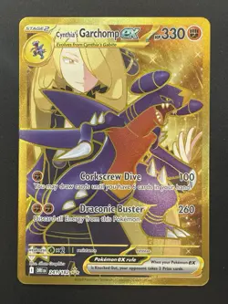 Pokemon TCG: Destined Rivals Cynthia’s Garchomp EX 241/182 SV10 Gold Hyper Rare - Image 2