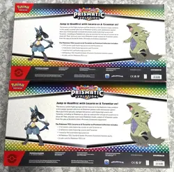 2 PACK Pokemon Prismatic Evolution Lucario Tyranitar EX Premium Collection - Image 2