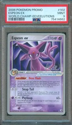 2006 Pokemon Promo ESPEON EX World Championships Eeveelutions #102/115 PSA 9 - Image 1
