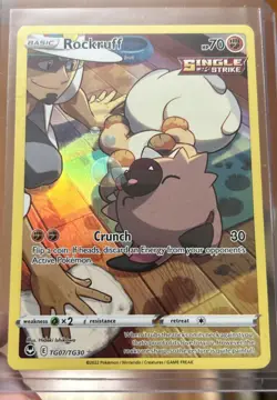 Rockruff TG07/TG30 Pokemon - Silver Tempest Trainer Gallery Ultra Rare Holo - Image 1