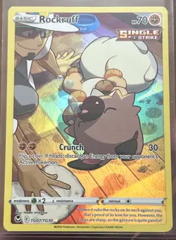 Rockruff TG07/TG30 Pokemon - Silver Tempest Trainer Gallery Ultra Rare Holo - Image 2