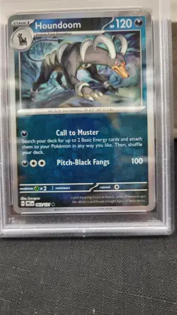 2025 HOUNDOOM MASTER BALL REVERSE HOLO PRISMATIC EVOLUTIONS POKEMON PSA 10 #063 - Image 5