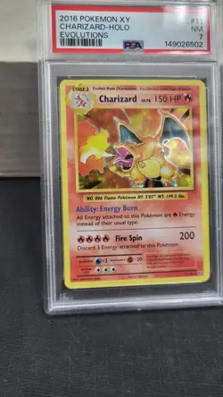 2016 CHARIZARD HOLO XY EVOLUTIONS POKEMON TCG PSA 7 #11/108 - Image 4