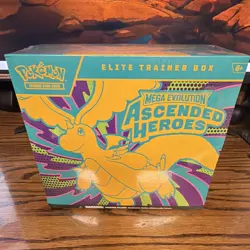Pokemon TCG Mega Evolution Ascended Heroes Elite Trainer Box Promo and 9 packs - Image 1