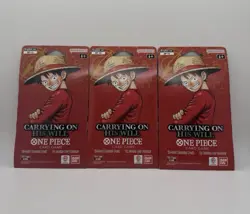 One Piece TCG OP-13 Carrying On His Will 12-Card Sleeved Booster Pack Lot of 3 - Image 1