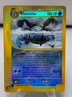 Blastoise- 37/165 -Reverse Holo- 2002 Expedition Base Set- Pokemon Card- LP - Image 3