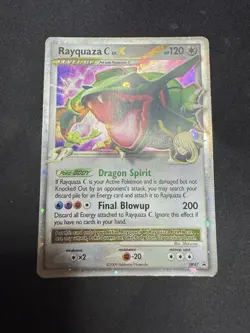 Pokemon TCG Rayquaza C Lv X Holo DP47 Card MP - Image 1