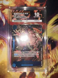 ACE 10 One Piece Card Portgas D Ace OP07-053 3rd Anniversary Winner - Image 1