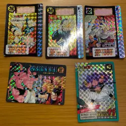 Dragon Ball Z Hologram Carddass 5-Card Set Goku Trunks Buu Collection - Image 1