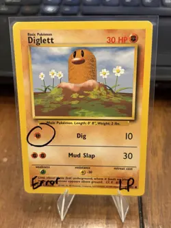Pokemon TCG Diglett 47/102 Base Set Fight Fighting Symbol Misprint Error Card - Image 2