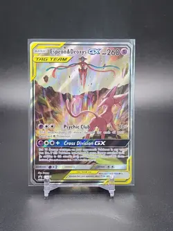 Espeon & Deoxys Pokemon Sun & Moon GX Tag Team SM240 Black Star Promo MP/HP - Image 1