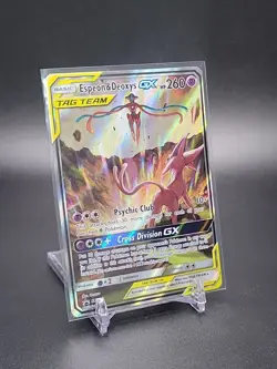 Espeon & Deoxys Pokemon Sun & Moon GX Tag Team SM240 Black Star Promo MP/HP - Image 3