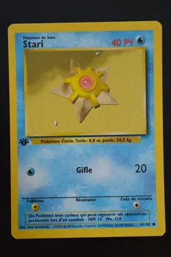 Pokemon TCG STARYU 1ST EDITION FRENCH STARI Base Set 65/102 NM - Image 1