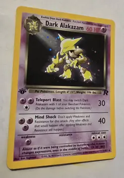 Pokemon TCG Team Rocket WOTC 1st Ed Holo Dark Alakazam 1/82 and Hypno 9/82 - Image 2
