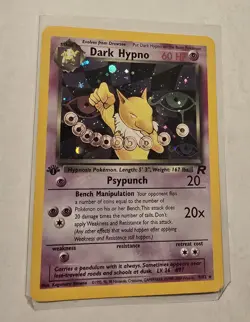Pokemon TCG Team Rocket WOTC 1st Ed Holo Dark Alakazam 1/82 and Hypno 9/82 - Image 4