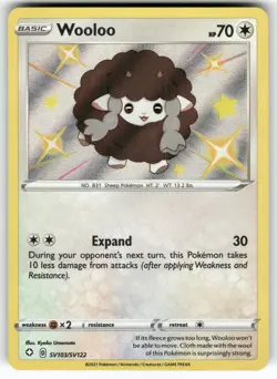 Wooloo SV103/SV122 Shiny Rare Shining Fates Shiny Vault Pokemon Near Mint - Image 1