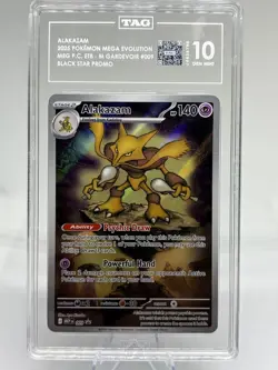 2025 Pokemon MEP Black Star Promos Alakazam #009 TAG 10 - Image 1