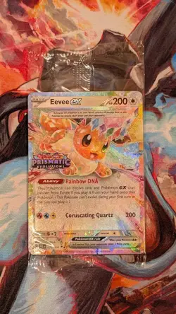 Pokemon Eevee EX 075/131 Prismatic Evolutions Stamp Promo Sealed - Image 1