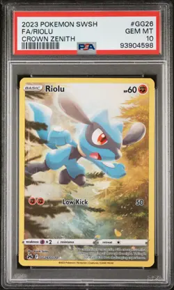 Riolu GG26/GG70 Crown Zenith Galarian Gallery PSA 10 Gem Mint Pokemon - Image 2