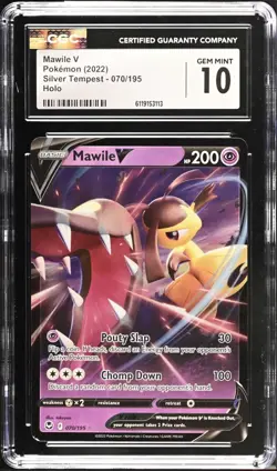Pokemon Mawile V Holo #070/195 Silver Tempest 2022 - CGC 10 Gem Mint - Image 1
