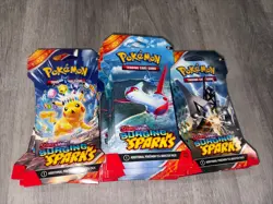 Pokemon TCG SV Surging Sparks Sleeved Booster Pack Lot Of 20 - Image 1