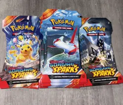 Pokemon TCG SV Surging Sparks Sleeved Booster Pack Lot Of 20 - Image 2