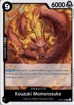 Kouzuki Momonosuke (085) R The Time of Battle OP16-085 One Piece TCG - Image 1