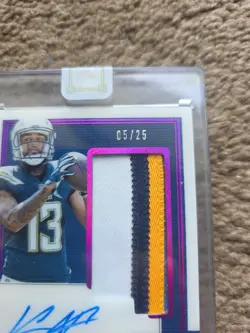 2018 Panini One Keenan Allen Patch Auto /25 #141 Sealed Chargers HOF CANDIDATE - Image 3