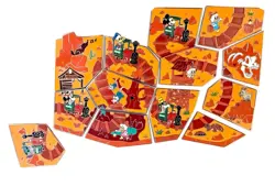 Disneyland Big Thunder Mountain Pin Puzzle Map complete set 13/13 with Chaser - Image 1