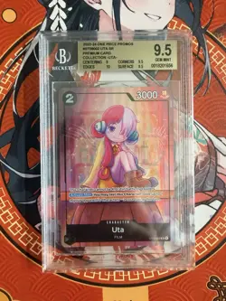 One Piece Uta Beckett BGS 9.5 Gem Mint Promo Slab Bundle ST05 ST08 P-031 English - Image 2