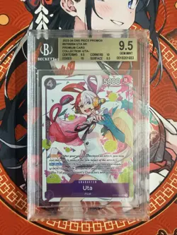 One Piece Uta Beckett BGS 9.5 Gem Mint Promo Slab Bundle ST05 ST08 P-031 English - Image 3