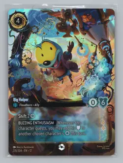 Zipper Big Helper Enchanted 235/204 Holo Wilds Unknown NM Lorcana Disney Card - Image 1