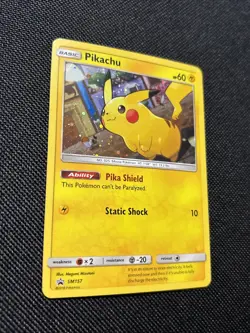 Pokemon Pikachu TCG SM157 Black Star Promo Holo Card Sun & Moon - Image 2