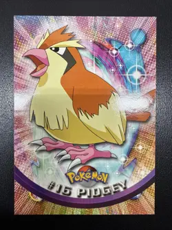 FREE SHIPPING Pokemon Card - Pidgey #16 - Topps - BLUE Logo - Image 1