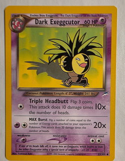 Pokemon Card - Dark Exeggcutor Neo Destiny 33/105 Uncommon NM - Image 1