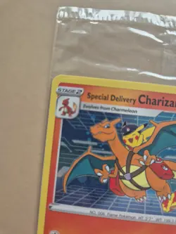 Pokemon TCG Special Delivery Charizard Black Star Promo Card SWSH075 SEALED - Image 2