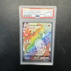 2020 Pokemon Champion's Path 074/073 Charizard Vmax Secret Rainbow rare PSA 10 - Image 1