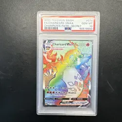2020 Pokemon Champion's Path 074/073 Charizard Vmax Secret Rainbow rare PSA 10 - Image 3