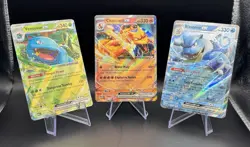 Pokemon TCG 151 Full Art Holo Lot 3: Venusaur ex Charizard ex Blastoise - Image 1