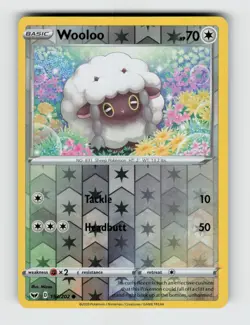 Wooloo 153/202 - Pokemon - Sword & Shield - Reverse Holo Common - NM - Image 1