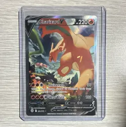 Pokemon TCG Charizard V Ultra Rare Full Art Holo Swsh09 154/172 English - Image 1