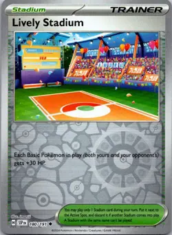 Lively Stadium 180/191 Uncommon Surging Sparks Pokemon Reverse Holo Near Mint - Image 1