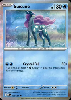 Suicune 026/094 Holo R Pokemon Phantasmal Flames - Image 1