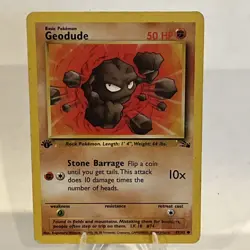 Pokemon TCG Geodude Fossil 47 Regular 1st Edition Common - Image 1