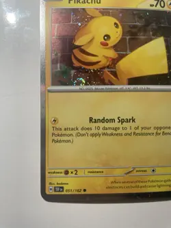 Pokemon Pikachu 051/162 Promo Cosmo Holo English 2024 With Swirl! - Image 3