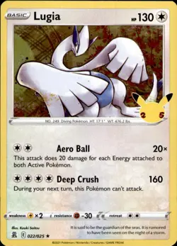 Lugia 022/025 Holo R Pokemon Celebrations - Image 1