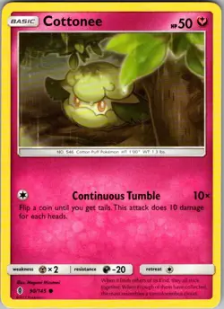 Cottonee Guardians Rising 90/145 Common Pokemon Near Mint - Image 1