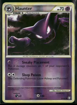 Haunter 35/102 Uncommon HGSS Triumphant Pokemon Reverse Holo Moderately Played - Image 1