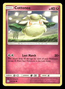 Cottonee 147/236 Cosmic Eclipse NM/M Pokemon - Image 1